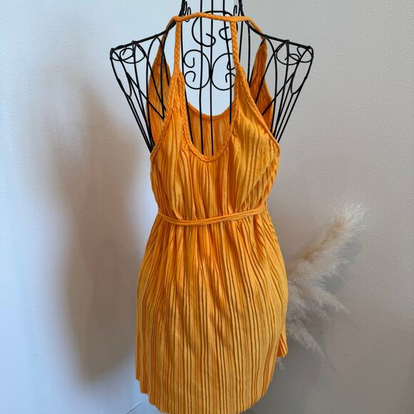 Anthropologie Pleated Braided Goddess Halter Flowy Tank Top Size S NEW - Picture 7 of 13